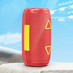 Портативна bluetooth колонка Borofone BR38 TWS із LED підсвічуванням червоний - мініатюра 4