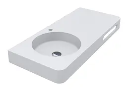 Умивальник Miraggio LOOP 1000 L (8813930) Mirasoft, Матовий, Підвісний, Білий