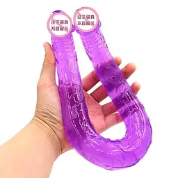 Фалоімітатор двосторонній Double Dong 31,5*3,5 см Бузковий