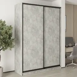 Шафа-купе дводверна MebelStar Стандарт BG 2ДСП 170x60x240 см Бетон (MBS-10055)