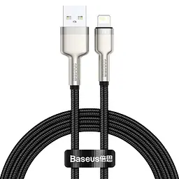 Кабель Baseus Cafule Metal Lightning 2.4A (1m) black (CALJK-A01)