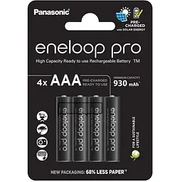 Акумулятор Panasonic Eneloop AAA 930 mAh Pro NI-MH * 4 (BK-4HCDE/4CP)
