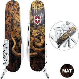 Ніж Victorinox Climber Zodiac 91мм 14функ Золота дерев'яна змія - мініатюра 3