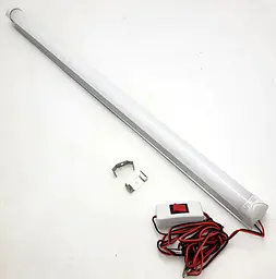 Світлодіодна LED-лампа 12 V 12 W світильник 60 см на дроті із затискачами (крокодилами) та вимикачем UKC PL DC 12 V CPL-DC-0,6
