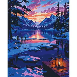Картина по номерам ART CRAFT Зимний пейзаж 40x50 см Разноцветный (PM-194-K-1263)
