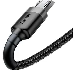 Кабель Baseus Cafule Cable USB for Micro 2.4 A 1 м Gray Black (CAMKLF-BG1) - мініатюра 5