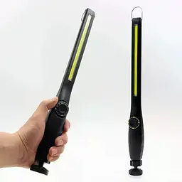 Ліхтар BAILONG BL-821 COB з магнітом • Акумуляторний світлодіодний ліхтарик з USB-заряджанням, кліпсою та широким боковим світлом - мініатюра 2