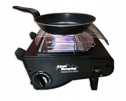 Газовий обігрівач + плита Alpen Camping IK-1100 під балон 2 в 1 - мініатюра 4