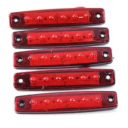 LED Габарит Thoc Auto 110 х 15 мм 12/24V 9 діод Червоний (ТН-912) 5 шт.