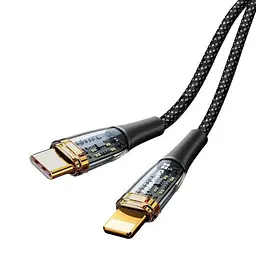 Кабель Type-C - Lightning, 1.2 м, чорний, ColorWay, 27 Вт, 3A (CW-CBPDCL057-BK)