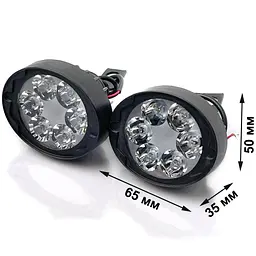 Додаткова LED фара 10W (1.5W x 6) 10-60V 65x50x35 мм Далекий 104-10W 2 шт. - мініатюра 2