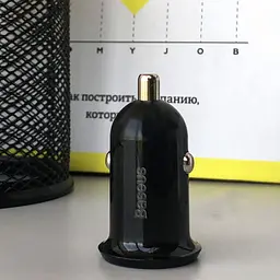 Автомобільний зарядний пристрій Baseus Grain Pro 4.8A 2USB (CCALLP-01) Black [67979] - мініатюра 7
