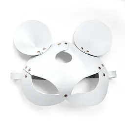 Шкіряна маска мишки Art of Sex - Mouse Mask, колір Білий - мініатюра 3