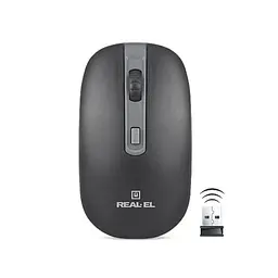 Миша бездротова REAL-EL RM-303 Black/Grey USB (EL123200021) - мініатюра 2