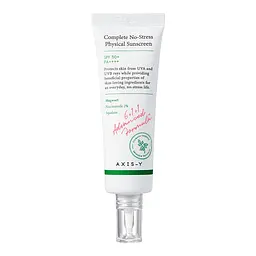 Сонцезахисний легкий мінеральний крем Complete No-Stress Physical Sunscreen V. 3 SPF50+ AXIS-Y 50 мл