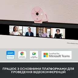 Веб-камера Logitech Brio 300 Full HD Rose (960-001448) - мініатюра 7