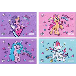 Набор тетрадей для рисования Kite My Little Pony movie 12 листов УФ лак+глитер 20 шт. (LP24-241)