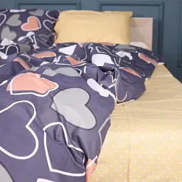 Комплект постільної білизни MirSon Бязь 17-0720 Ashen Hearts 2 x 143 x 210 см сіро-бежевий (2200010686081) - мініатюра 3