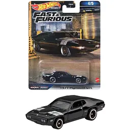 Колекційна модель машинки Hot Wheels 1971 Plymouth GTX серії Форсаж чорна (HNW46/HNW55) - мініатюра 4