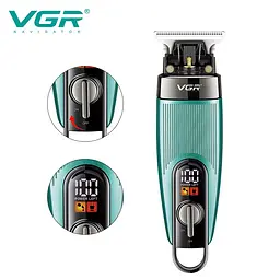 Машинка триммер для стрижки волосся VGR V-975 з насадками - мініатюра 2