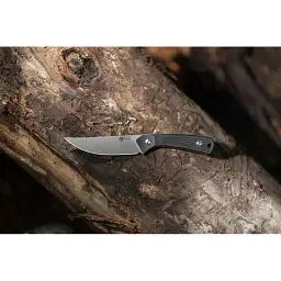 Ніж фіксований туристичний Civivi Carveth (9,1 см) AEB-L / G10 чорний з чохлом - мініатюра 11