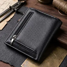 Універсальна модель гаманця з натуральної шкіри ST Leather 19474 чорна - мініатюра 4