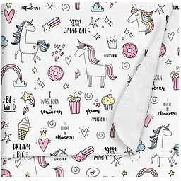 Пелюшки фланелеві Cosas Unicorn Sweet 100х120 см (FlannelDiapers_UnicornSweet_100x120)