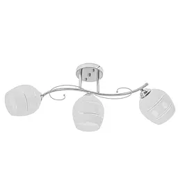 Люстра стельова Brille в спальню E27 60W CH+WH (LK-589C/3)