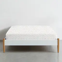 Простирадло Cosas на резинці 120х200 golden stars, білий (StarsDotsBeigeWhite_120x200x20) - мініатюра 2