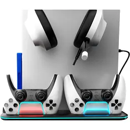 Багатофункціональна охолоджуюча підставка для PS5 Canyon CS-5 RGB Charge Black (CND-CSPS5B) UA - мініатюра 6