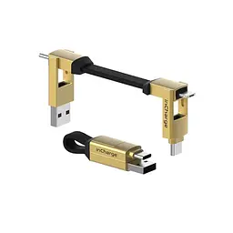 Кабель Rolling Square 6in1 inCharge 6, золотий (SIX03R)