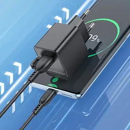 Адаптер зарядний - блок живлення Borofone BAS11A 1 вихід USB 2.1 амперичорний - мініатюра 5