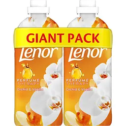 Кондиціонер для білизни Lenor Ванільна орхідея та золотий бурштин 2x1200 мл - мініатюра 2