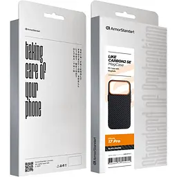 Чохол ArmorStandart LikeCarbon2 SE MagCase для Apple iPhone 17 Pro Black Orange (ARM89161) [156300] - мініатюра 8