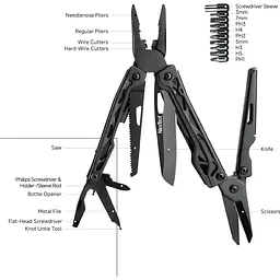 Мультитул NexTool Black Knight NE20151 [144328] - мініатюра 10