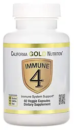 Біокомплекс для зміцнення імунітету (Immune 4) 60 капсул.California Gold Nutrition - мініатюра 1