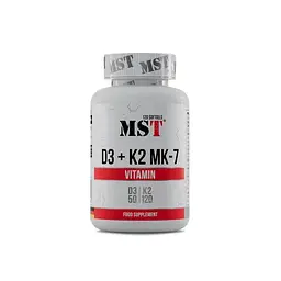 Вітамін D3 та K2 MST Nutrition Vitamin D3 + K2 MK7, 120 капсул