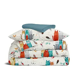 Дитяча постільна білизна Cosas COLOR CATS CS2 110х140см (ColorCats_68Sky_140)