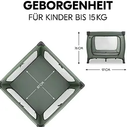 Дитячий манеж Hauck Sleep N Play SQ Dark Green - мініатюра 4