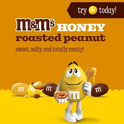 Драже M&M's Honey Roasted Peanut Chocolate Candy 92г - мініатюра 3