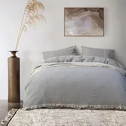 Покривало Lotus Home - Premium Stripe антрацит 190x225 - мініатюра 2