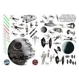 Наклейки інтер'єрні Star Wars Battleships (Зоряні війни) 100x70 см