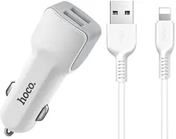 Адаптер ОЗУ Hoco Z23 dual-port car charger 2USB 2.4A - мініатюра 2
