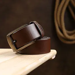 Добротний шкіряний ремінь для чоловіків 20707 Vintage коричневий 118 см - мініатюра 8