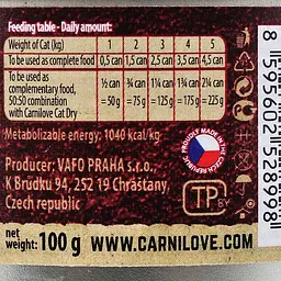 Вологий корм для котів Carnilove Turkey & Reindeer Cat Adult Індичка і лосось 100 г - мініатюра 3