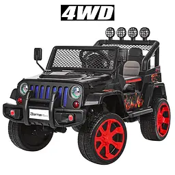 Електромобіль Jeep Wrangler з пультом чорний (M 3237EBLR-2-3)