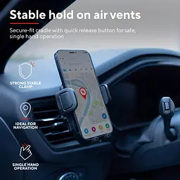 Автомобільний тримач смартфона Trust Runo airvent 4-7", чорний teh0018468 - мініатюра 3