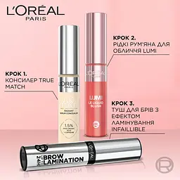Рум'яна для обличчя L`Oréal Paris Lumi Le Liquid Blush відтінок 625 (Gold Pink) 10 мл (AA852500) - мініатюра 4