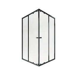 Душова кабіна Qtap Pisces BLA107-9SC5 75-90x75-90 см, скло Clear 5 мм без піддона, Чорний, Універсальна, прозорий