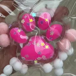 Сквіш антістрес UFT Squish Cat Paw кото лапка Transparent Magenta - мініатюра 4